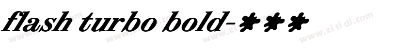 flash turbo bold字体转换
